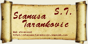 Stanuša Taranković vizit kartica